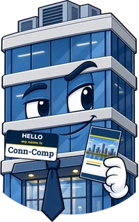 Conn-Comp, the Conn-Comp Listings guide, holding the brochure